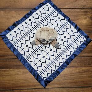 Cloud Island 14" X 14" Blue & White Infant Security Blanket Sloth
